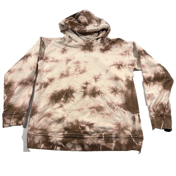 Lululemon Womens All Yours Pullover Hoodie Sweatshirt Pink Brown Tie Dye Sz 10 - Picture 1 of 9